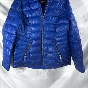 Guess Royal Blue Quilted Puffer Jacket‎